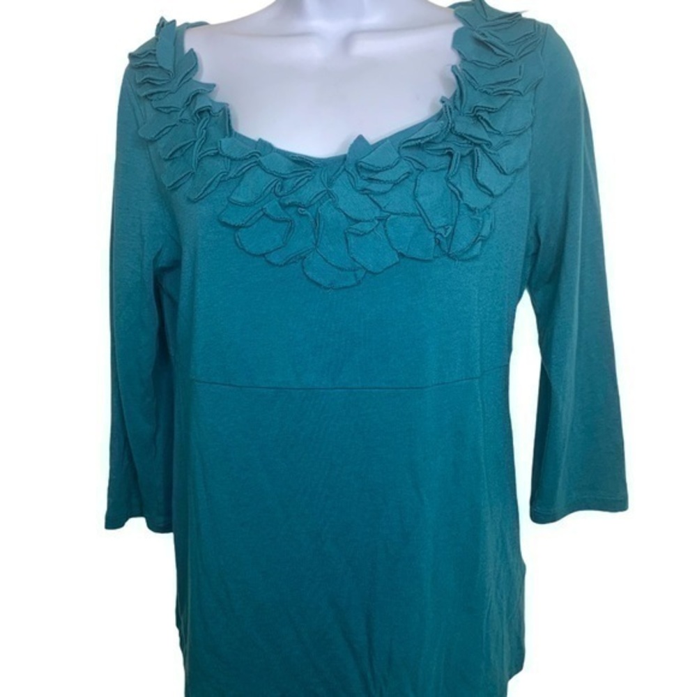 Boden ruffle neck top